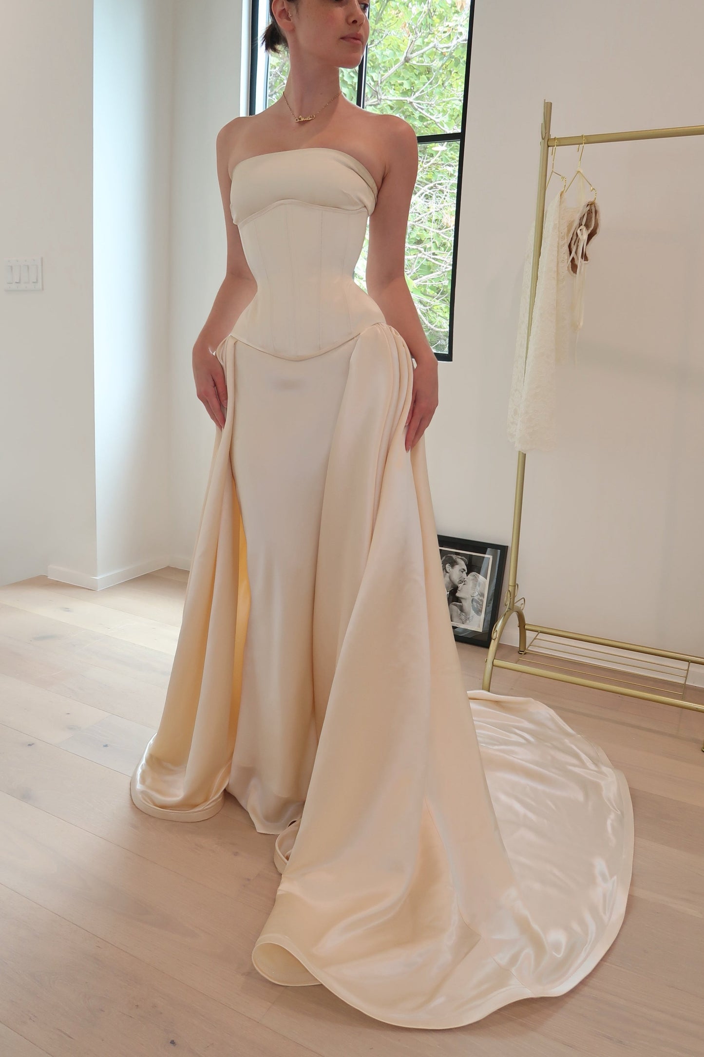 Detachable Silk Overskirt