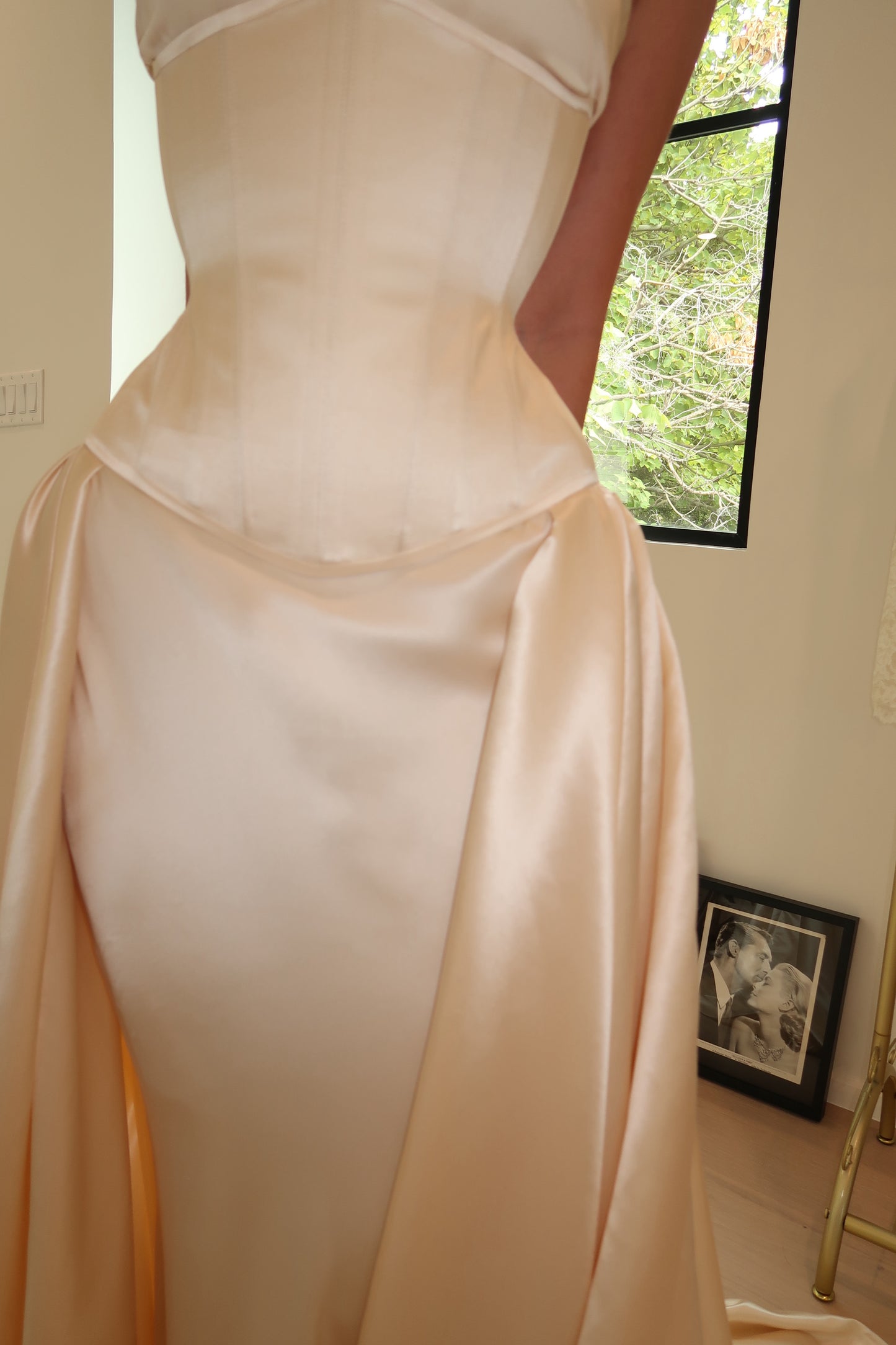 Detachable Silk Overskirt