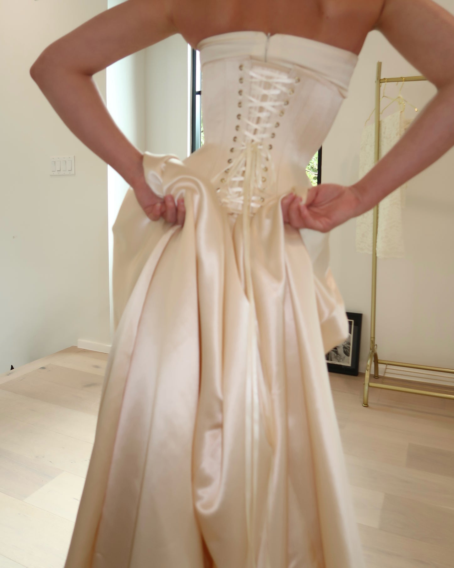 Detachable Silk Overskirt