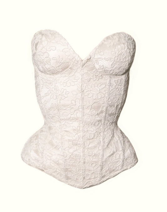 Silk and Lace Cupped Corset